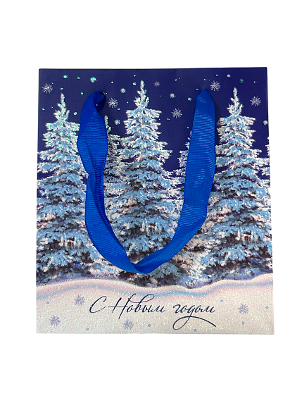 Пакет подарочный блестящий «С Новым годом», фото 1.