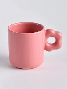 Кружка ручной работы ОХ! керамика «Цвет-ок», розовая, керамика, 350 мл