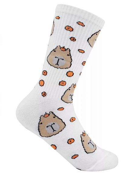 Носки «Капибара с Мандаринками», р-р 35-40, фото 1.