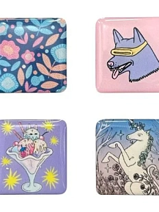 Набор 3Д стикеров Валя Карнавалова на телефон «Собака в очках», 2,5 х 2,5 см