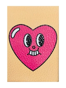 Картхолдер Валя Карнавалова «Улыбающееся сердечко», оранжевый, двусторонний, ПВХ