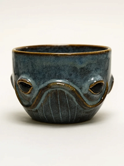 Кружка ручной работы «Кит», синяя, керамика, 300 мл, фото 1.