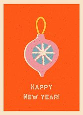 Открытка ретро на Новый год «Happy New Year!»