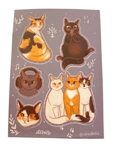 Стикерпак «Коты», А6