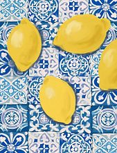 Постер интерьерный DARI DARI «Лимоны на азулежу», А3