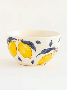 Миска-боул ручной работы «Лимоны», керамика, 300 мл