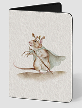 Обложка на паспорт с мышкой «Лесной король», художник Филипович Наталья