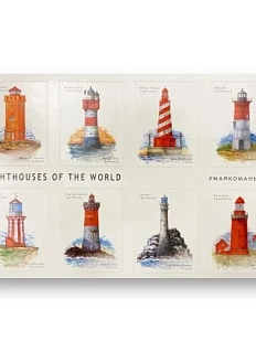Стикерпак «Маяки мира», А6, красный