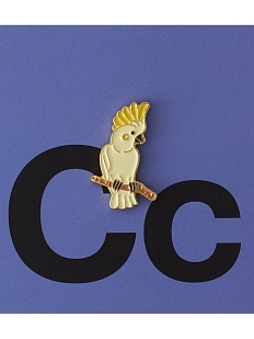 Металлический значок Heart of Moscow «Какаду» серия Зоопарк