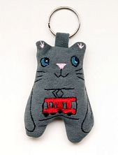 Брелок Колдовская игла «Кот с трамваем»