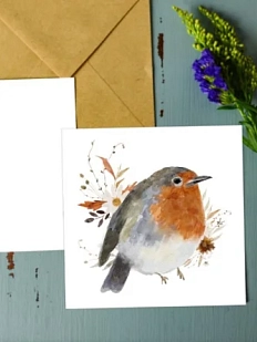 Открытка DARI DARI «Снегирь», квадратная