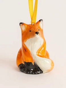 Игрушка на ёлку «Лис», фарфор