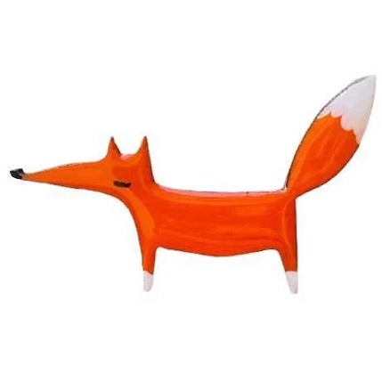 Брошь ручной работы «Лисичка», дерево, фото 1.