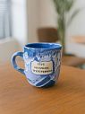 Кружка ручной работы NF ceramics «Клуб анонимных трудоголиков», синяя, керамика, 450 мл, превью фото 2