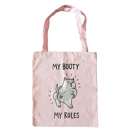 Шоппер «My booty my rules», розовый, фото 1.