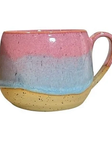 Кружка ручной работы «Рассвет», розовая, керамика, 350 мл
