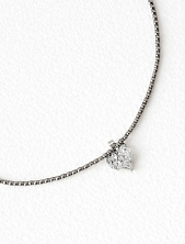 Чокер Бур.Мур с сердечком, гематит, горный хрусталь