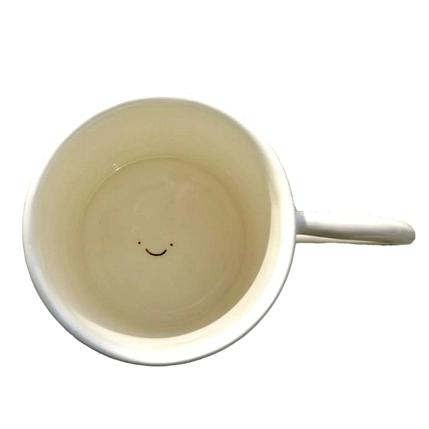 Кружка ручной работы Ладан керамика «Смайлик», полуфарфор, 400 мл, фото 1.