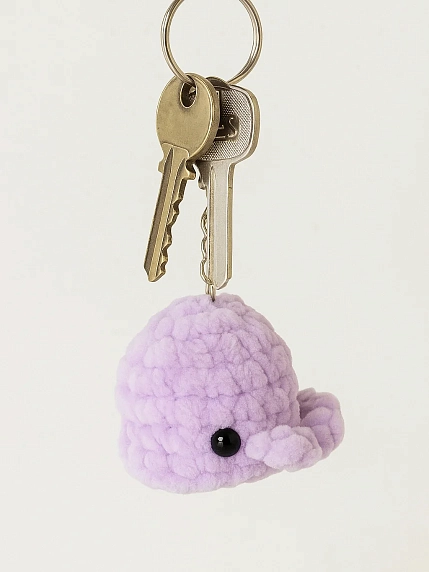 Плюшевый брелок ЦИЛИНСКАЯ «Кит», сиреневый, фото 3.
