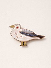 Брошь ручной работы «Чайка», Partala ceramics