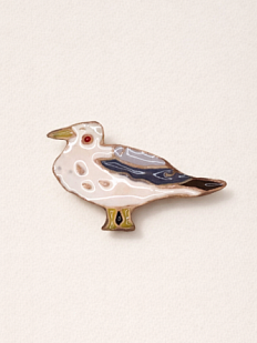 Брошь ручной работы «Чайка», Partala ceramics
