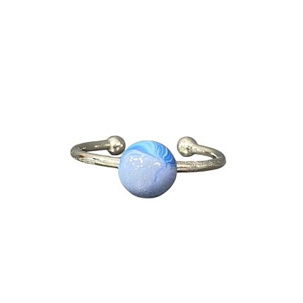 Кольцо из стали в ассортименте, синее, фото 1.