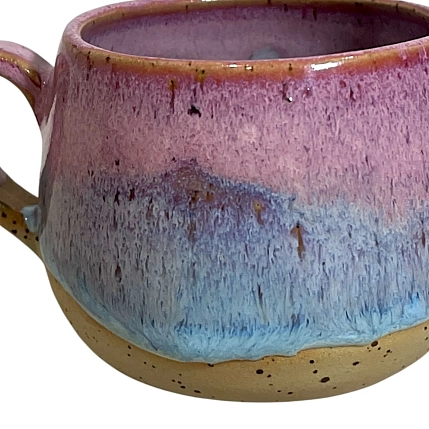 Кружка ручной работы Рассвет «Рассвет», розово-голубая, керамика, 250 мл, фото 3.