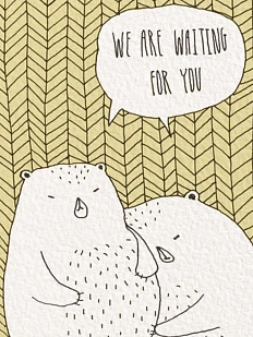 Открытка ЙЕТТИ «I'm with you», квадратная