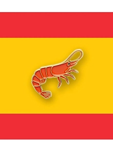 Металлический значок Heart of Moscow «Креветка» серия Еда