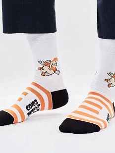 Носки «В меру упитанный мужчина», р-р 42-46, белые