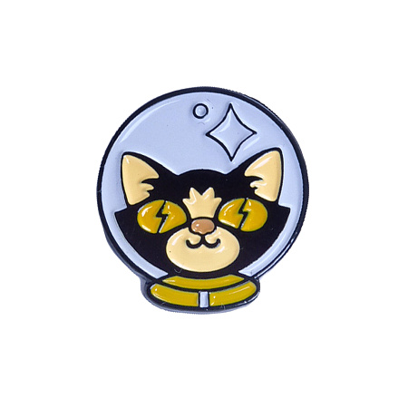 Металлический значок «Space cat»
