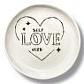 Тарелка ручной работы «Self-love club», керамика, 14 см, превью фото 1