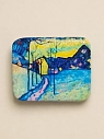 Брошь с картиной Ручками-Ручками «Кандинский», дерево, превью фото 1