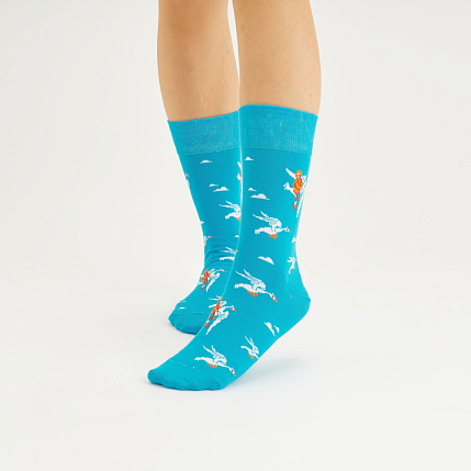 Носки «Гуси-Лебеди», р-р 42-46, синие, фото 3.