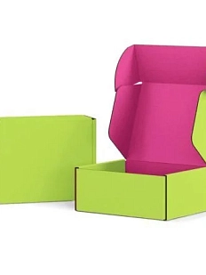 Подарочная коробка для украшений, 10 x 10 x 3 см, маленькая, лайм с фуксией