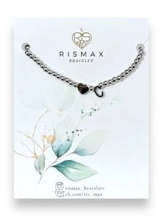 Браслет ручной работы с буквой C и сердцем, нержавеющая сталь