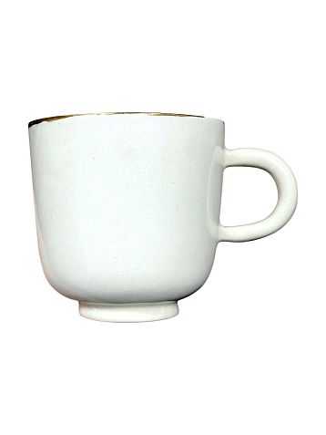 Кружка ручной работы «Золотистые цветочки», фарфор, 180 мл, фото 3.