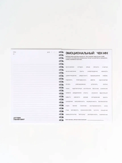 Блокнот для письменных практик Безупречные (Flawsome) x Психодемия «Letters I Never Sent», фото 4.