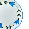 Тарелка ручной работы «Голубые тюльпаны», белая, 19 см, превью фото 3