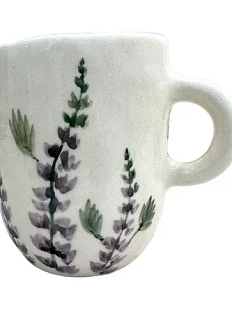 Кружка ручной работы Верба керамика «Люпины», керамика, 350 мл