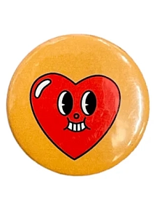 Закатной значок «Сердечко», металл, 23 мм