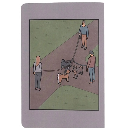 Блокнот с сиба-ину Barking Store Gudim «Meeting», А5, 40 листов, серый, фото 2.