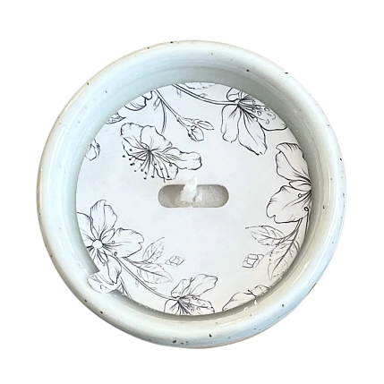 Свеча в стакане ручной работы Ловетанн керамика «Черничный пирог», керамика, фото 2.