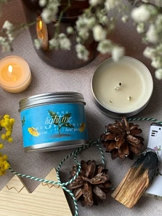 Свеча ручной работы Light me «Мокрая земля», 100 г