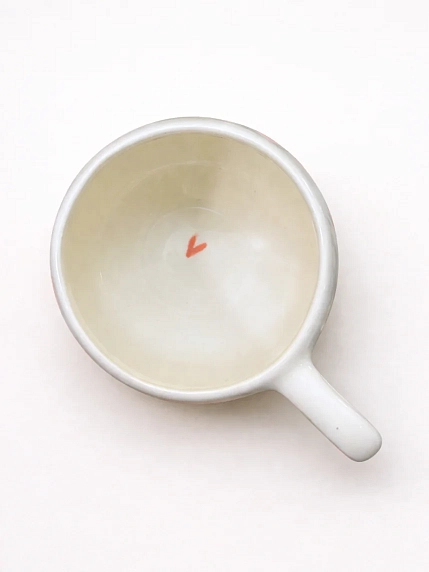 Кружка ручной работы РУКИ В ГЛИНЕ «Любовь - это ты», розовая, керамика, 250 мл, круглая, фото 2.