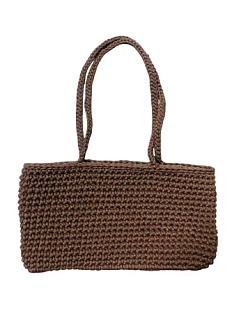 Сумка вязаная ручной работы, коричневая