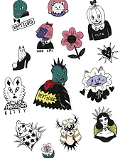 Стикерпак А5 «Reptiloid», 13 наклеек