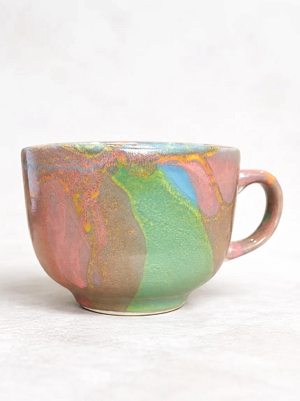 Кружка ручной работы Тата вытворяет/NF ceramics «Ахтыжё**ныйтына**й», керамика, 600 мл, фото 2.