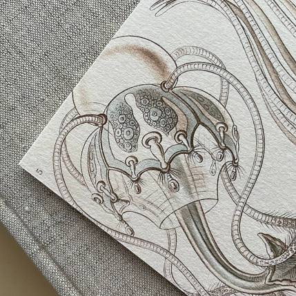 Блокнот «Narcomedusae», А6, бежевый, фото 3.