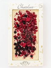 Шоколад белый с черникой, малиной и брусникой